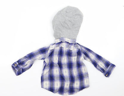Preworn Baby Blue Check  Jacket  Size 12 Months