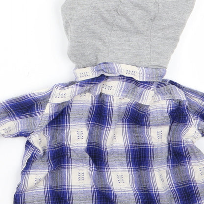 Preworn Baby Blue Check  Jacket  Size 12 Months