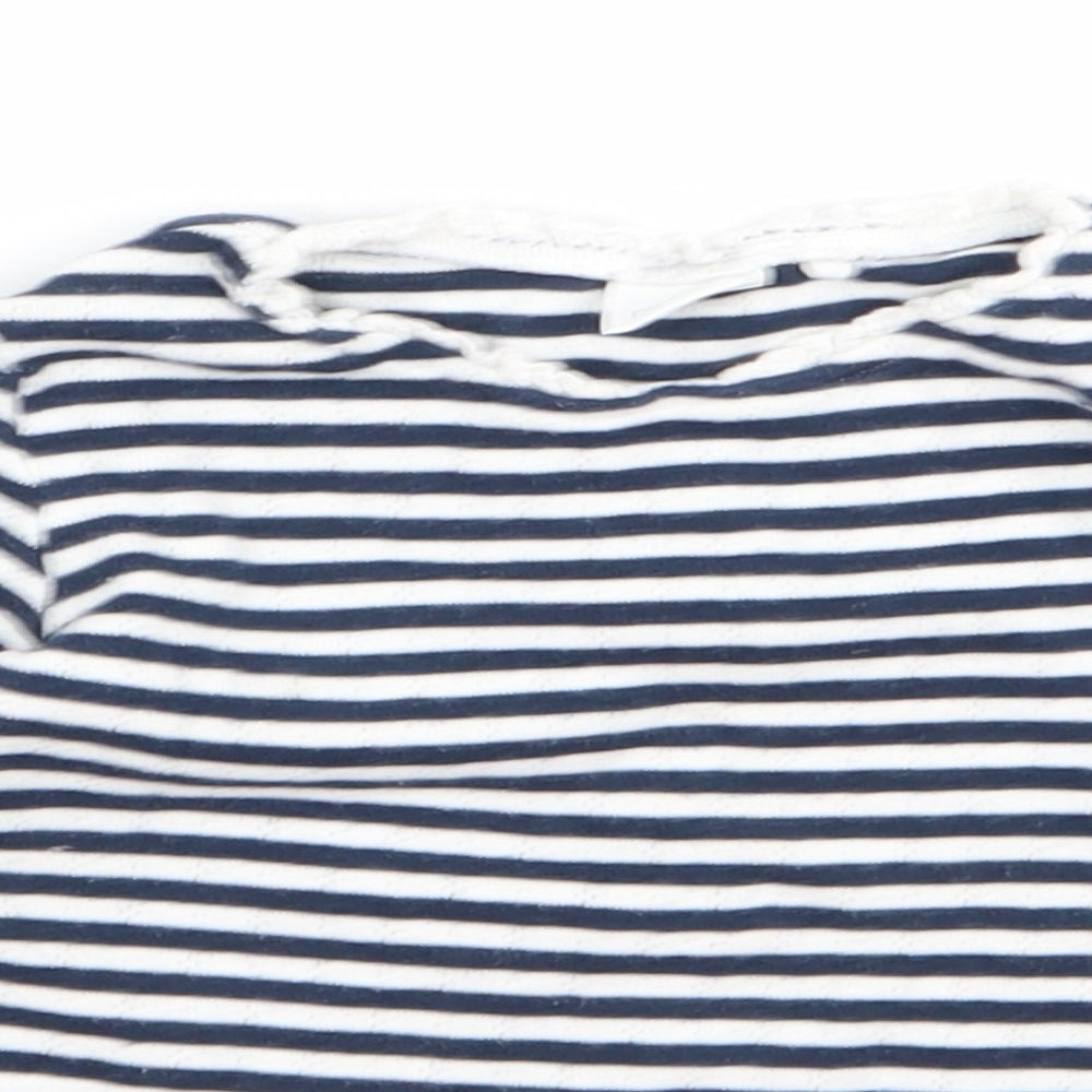 NEXT Baby Black Striped  Tunic T-Shirt Size 12 Months