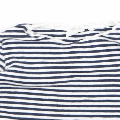 NEXT Baby Black Striped  Tunic T-Shirt Size 12 Months