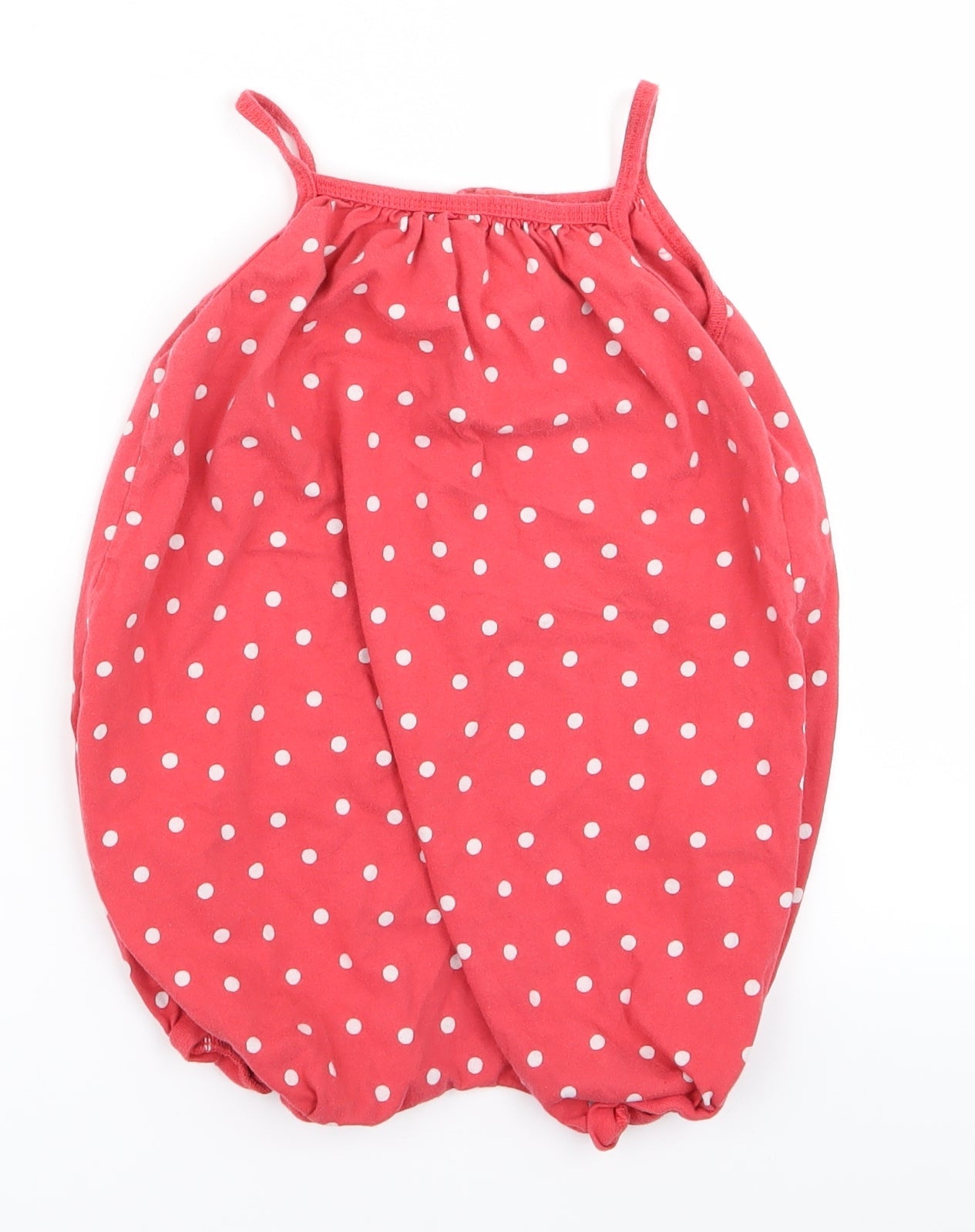 Preworn Baby Red Spotted  Babygrow One-Piece Size 12 Months
