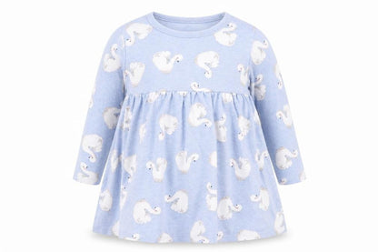 Front view of George Baby Blue Animal Print A-Line, size 12, Months