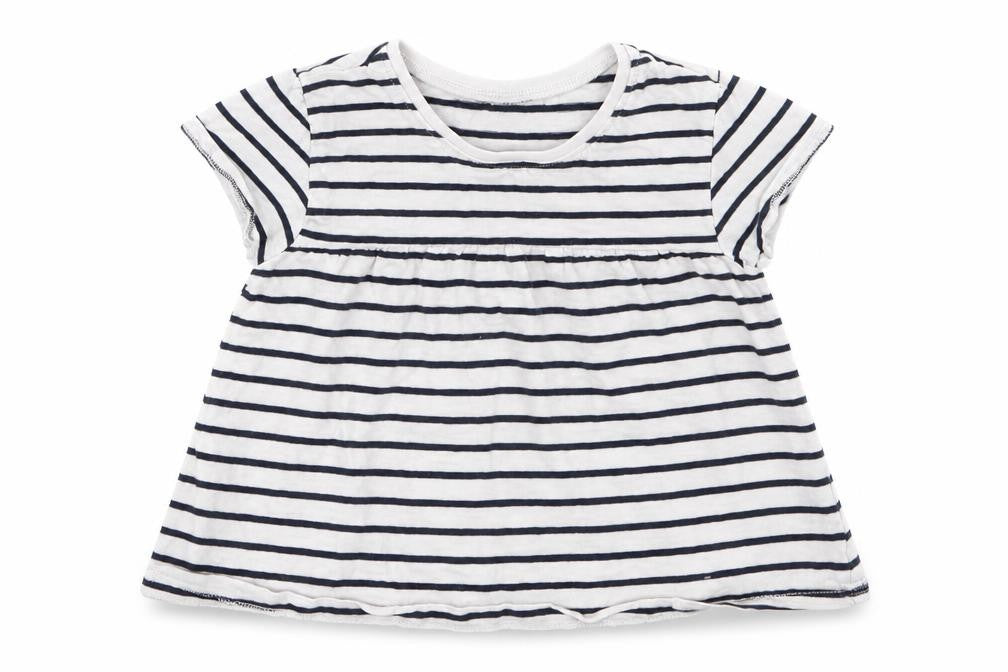 Front view of Next Baby White Striped A-Line, size 24, Months