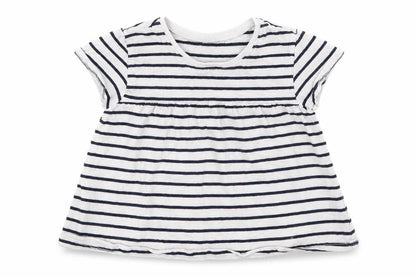 Front view of Next Baby White Striped A-Line, size 24, Months