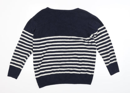 Z by Z Mens Blue Striped  Pullover Jumper Size S