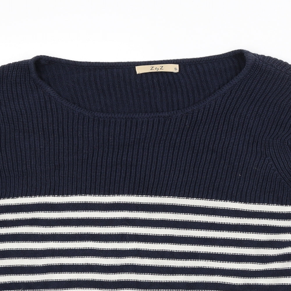Z by Z Mens Blue Striped  Pullover Jumper Size S