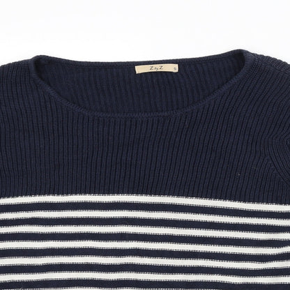 Z by Z Mens Blue Striped  Pullover Jumper Size S