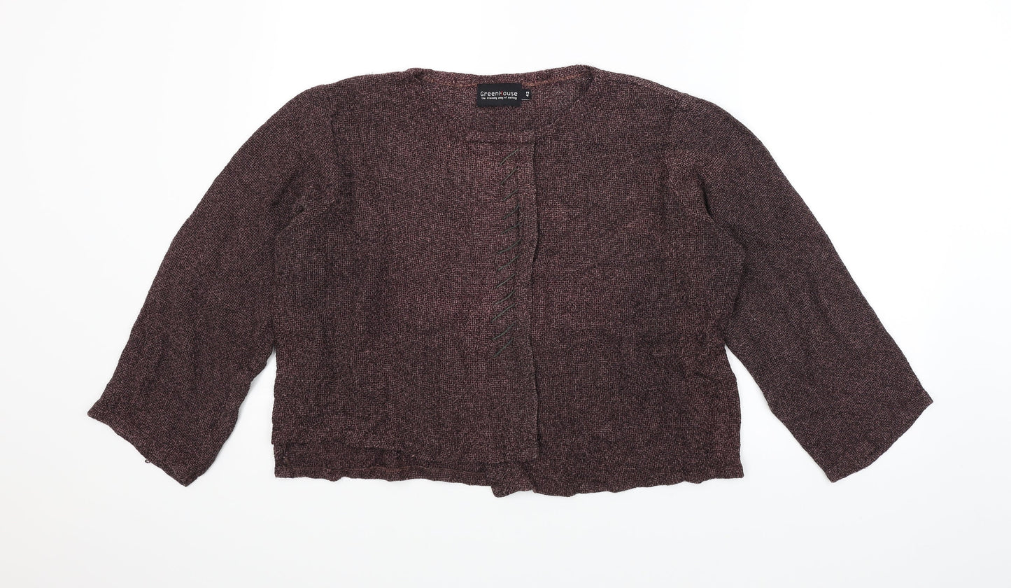 GreenHouse Womens Red   Cardigan Jumper Size 14  - Cropped