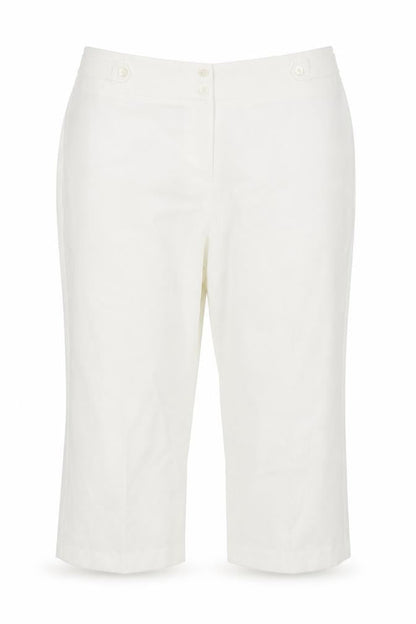 Bonmarché Womens White Cropped Trousers Size 20 L20 in