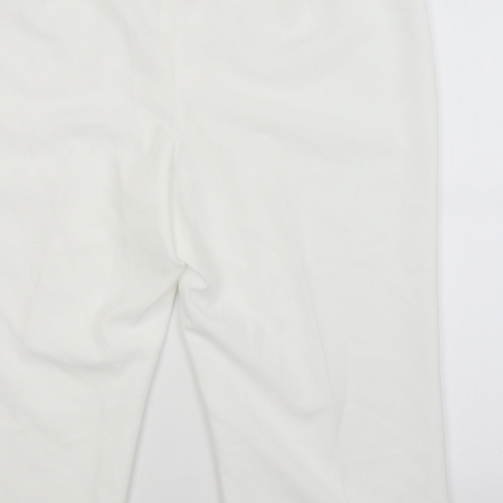 Womens UK Size 20 BM Regular Fit Cropped White Trousers