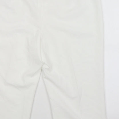 Womens UK Size 20 BM Regular Fit Cropped White Trousers