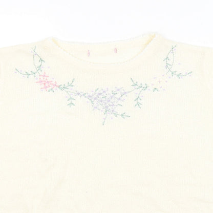 Bonmarché Womens Beige Floral Pullover Jumper Size M