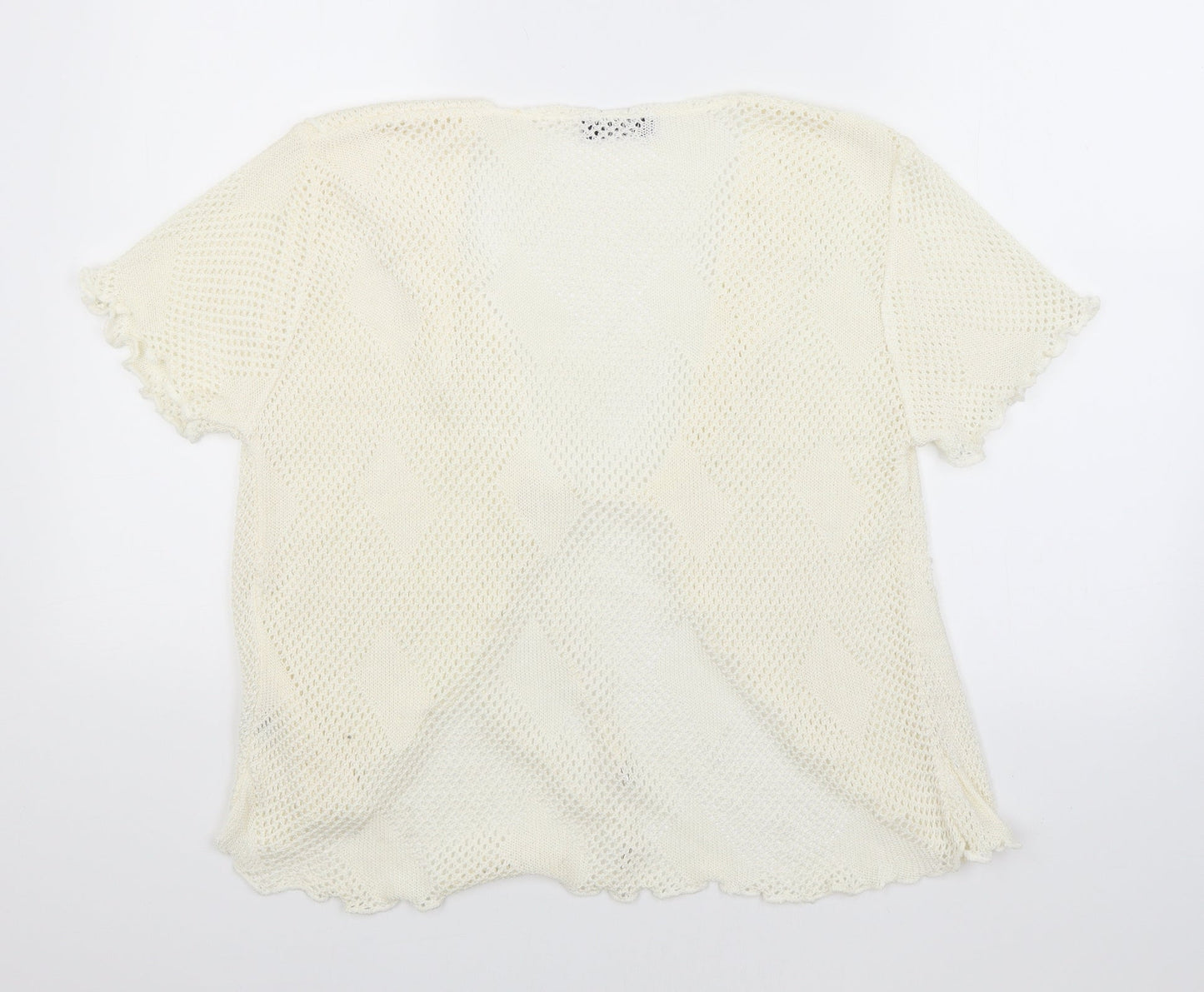 CHIC Womens Beige   Cardigan Jumper Size 4  - Tie Up Front