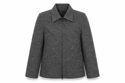 Eddy Taylor Woman Womens Grey Herringbone  Jacket Blazer Size 10