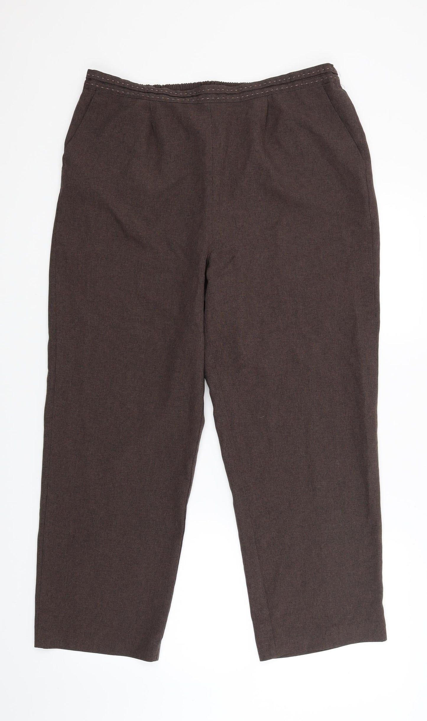 BM Collection Womens Brown   Trousers  Size 16 L25 in