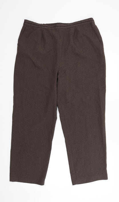 BM Collection Womens Brown   Trousers  Size 16 L25 in