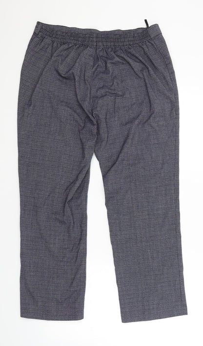 Womens UK Size 14 Marks & Spencer Regular Fit  Blue Trousers