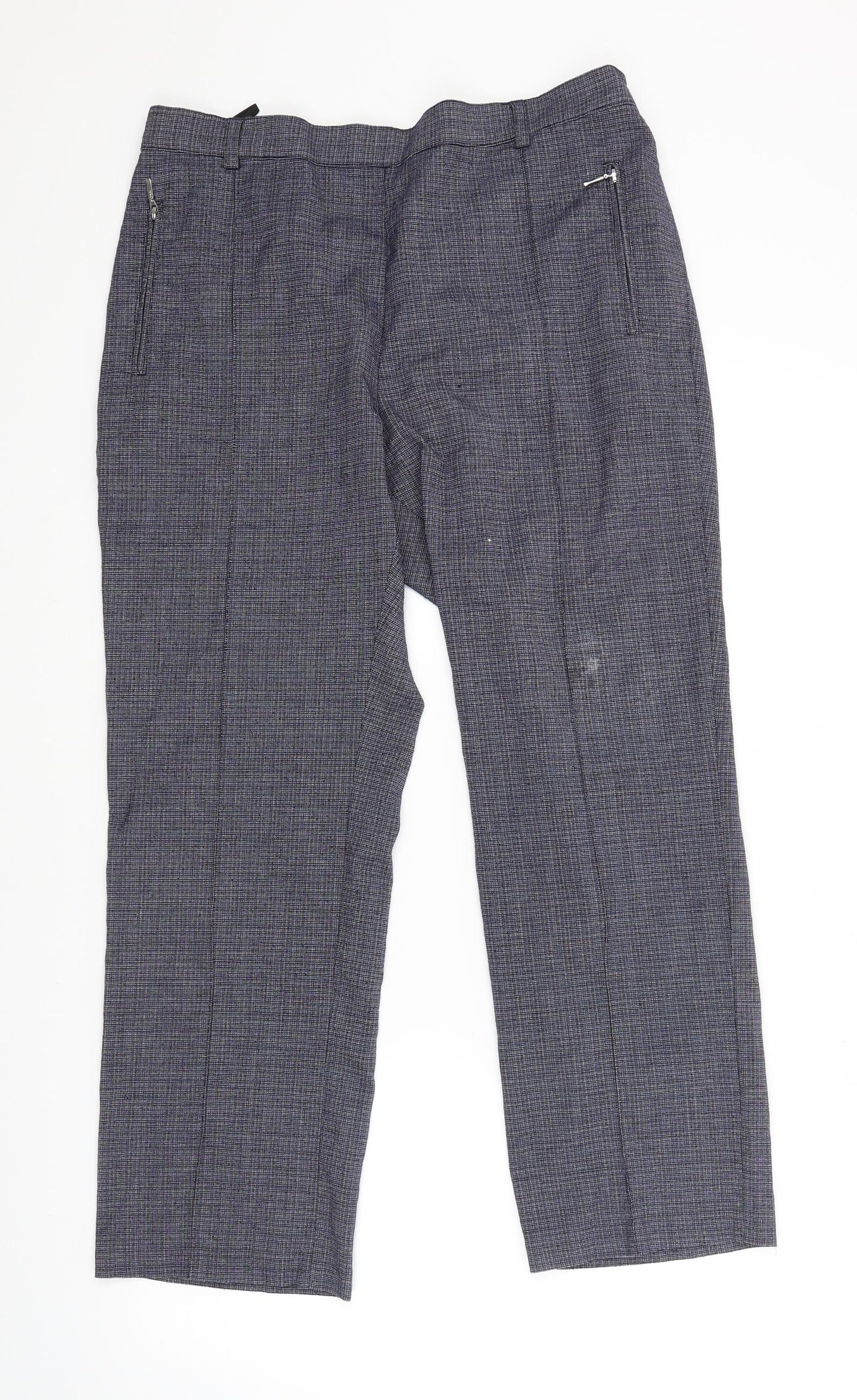 Womens UK Size 14 Marks & Spencer Regular Fit  Blue Trousers