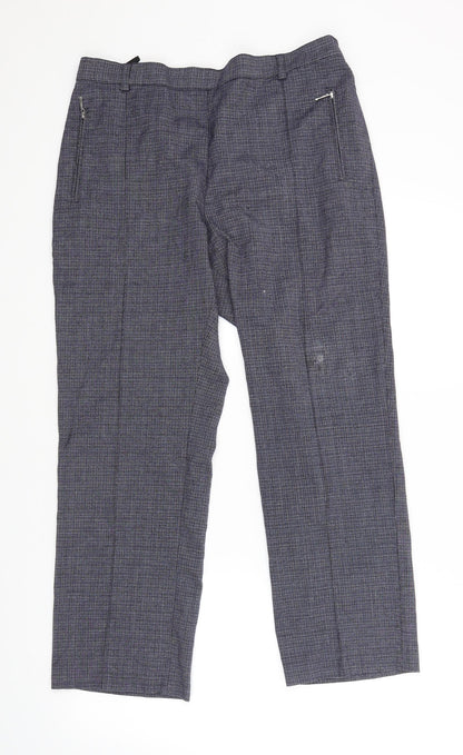 Womens UK Size 14 Marks & Spencer Regular Fit  Blue Trousers