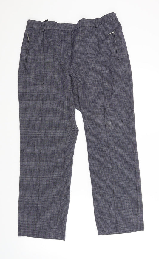 Womens UK Size 14 Marks & Spencer Regular Fit  Blue Trousers