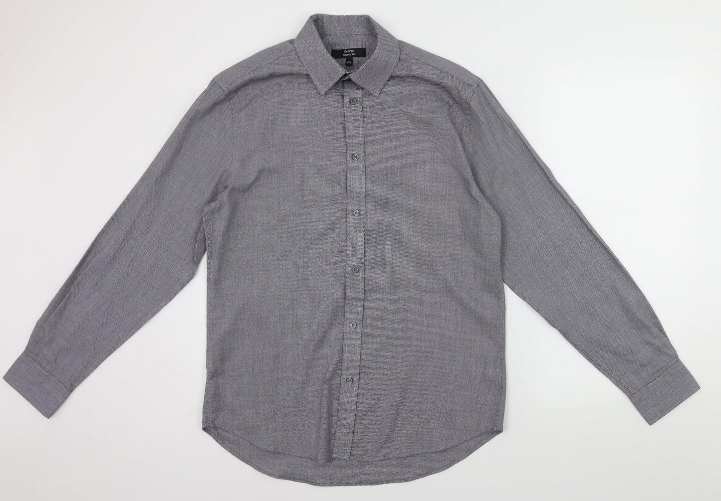 George Mens Grey    Button-Up Size 15.5