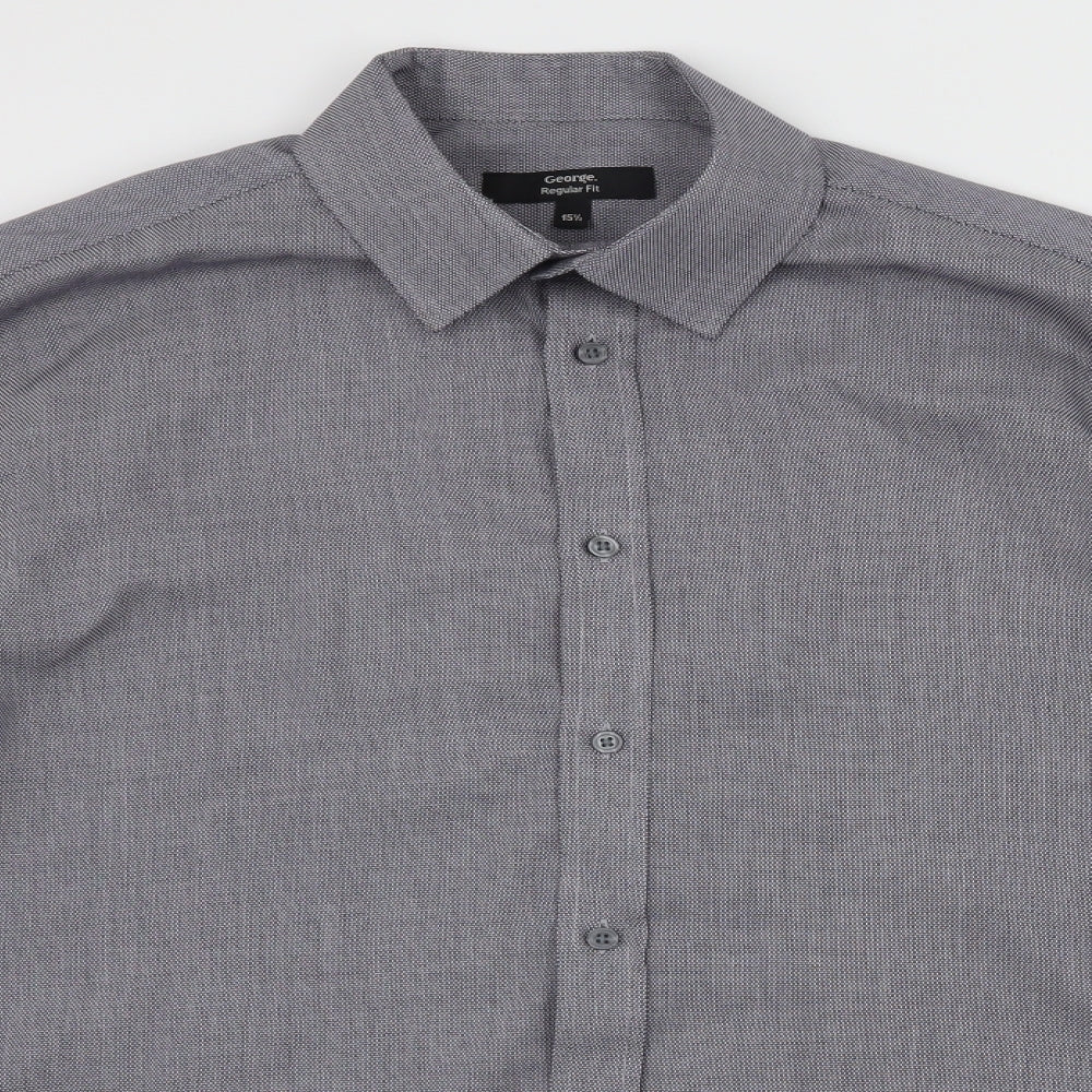 George Mens Grey    Button-Up Size 15.5