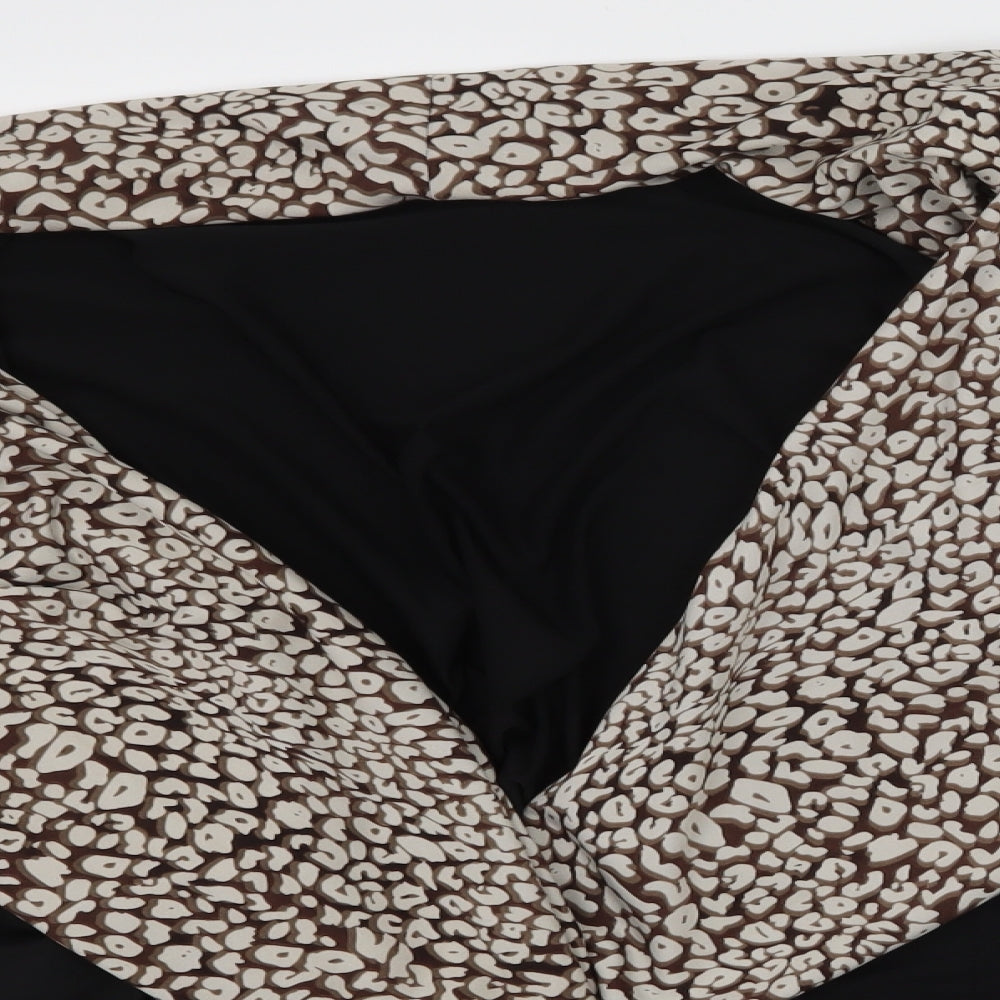 Joanna Hope Womens Black Animal Print  Cardigan Jumper Size M