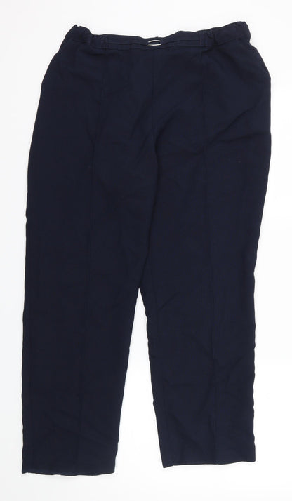 M&S Womens Blue   Trousers  Size 16 L26 in