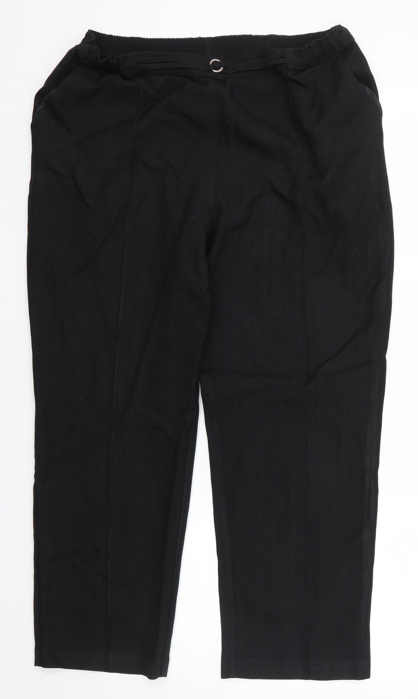 M&S Womens Black   Trousers  Size 16 L26 in