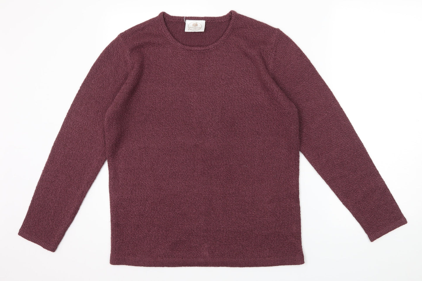 Nightingales Mens Purple   Pullover Jumper Size S