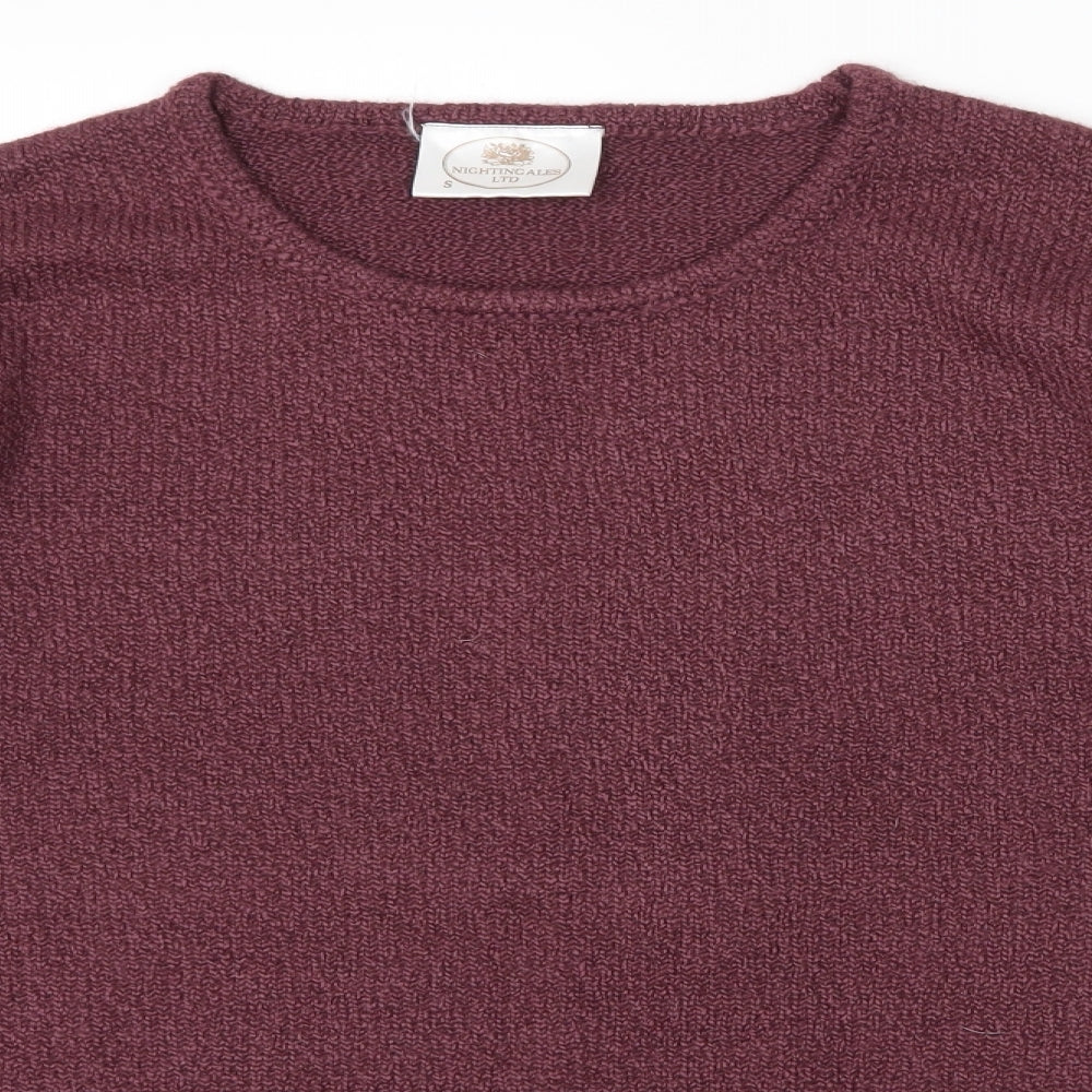 Nightingales Mens Purple   Pullover Jumper Size S