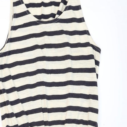 H&M Womens Beige Striped  Fit & Flare  Size XS