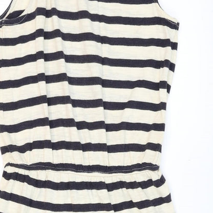 H&M Womens Beige Striped  Fit & Flare  Size XS