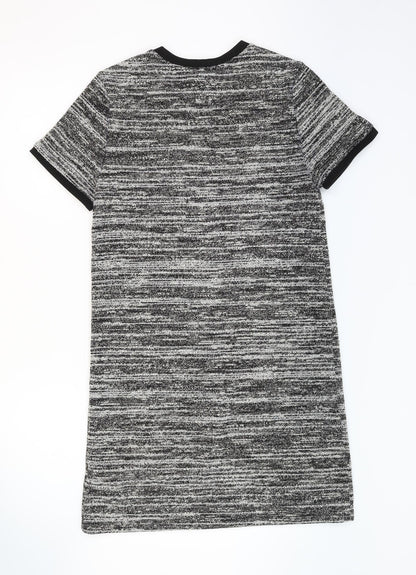 New Look Womens Grey Striped  Slip Dress  Size 8