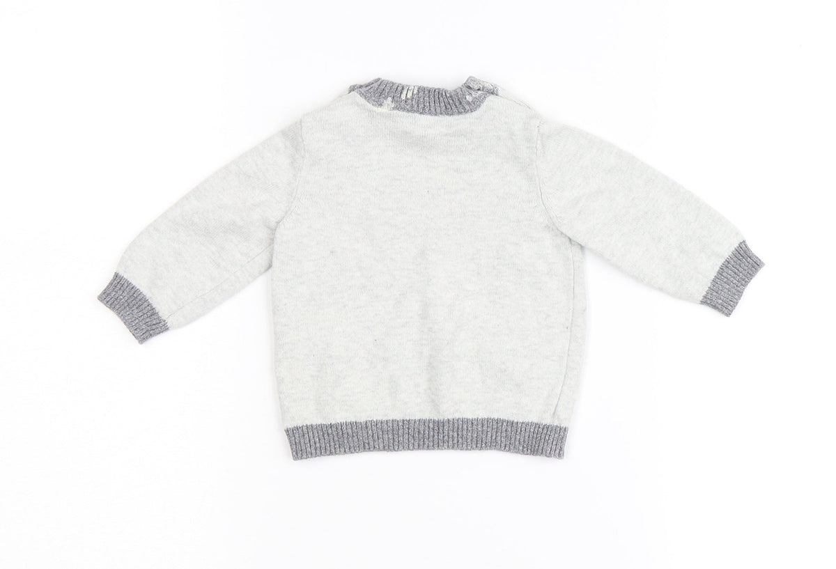 Tu Baby Grey  Flannel Pullover Casual Size 0-3 Months