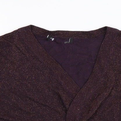 Womens UK Size S Preworn Purple Basic Blouse
