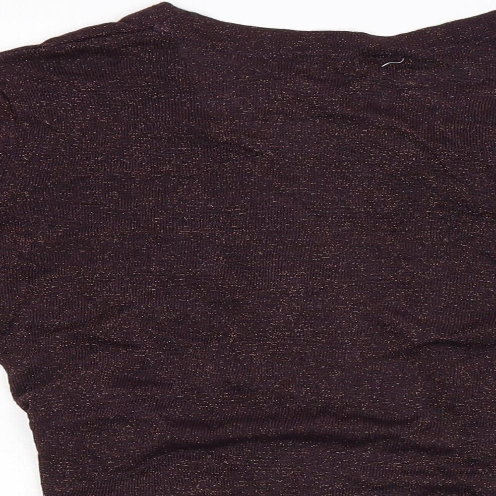 Womens UK Size S Preworn Purple Basic Blouse