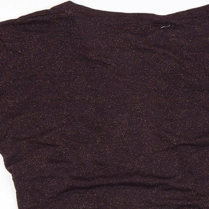 Womens UK Size S Preworn Purple Basic Blouse