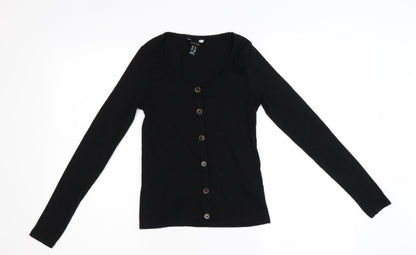 Womens UK Size 6 New Look Black Basic T-Shirt
