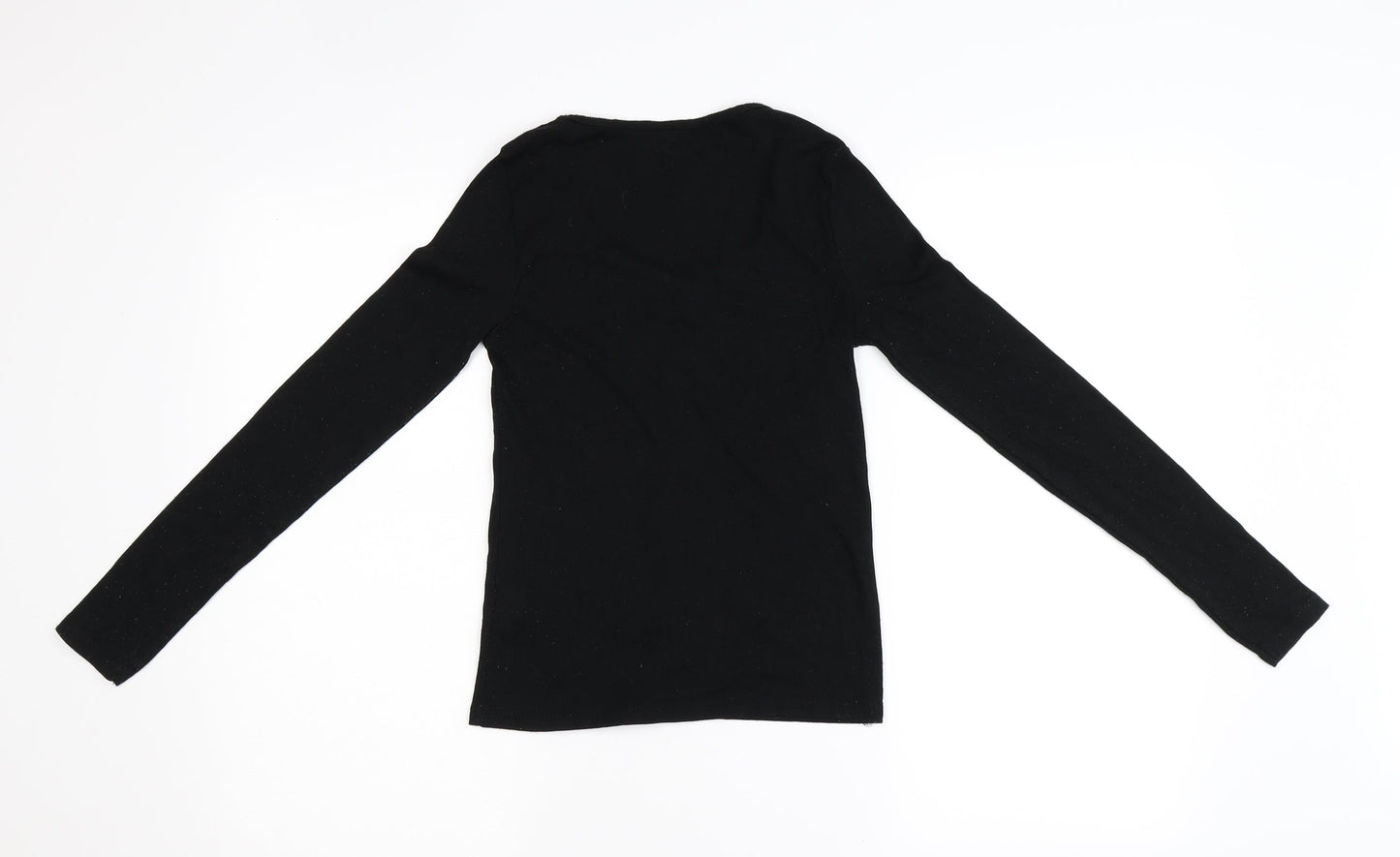 Womens UK Size 6 New Look Black Basic T-Shirt