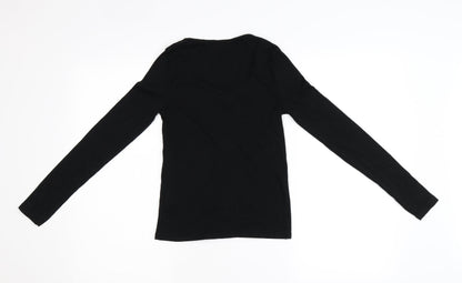 Womens UK Size 6 New Look Black Basic T-Shirt