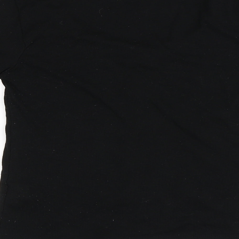 Womens UK Size 6 New Look Black Basic T-Shirt
