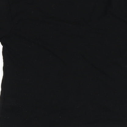 Womens UK Size 6 New Look Black Basic T-Shirt