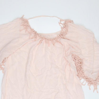 Preworn Womens Pink   Basic Blouse Size L