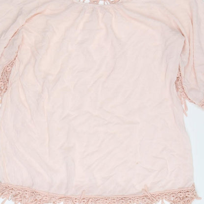 Preworn Womens Pink   Basic Blouse Size L
