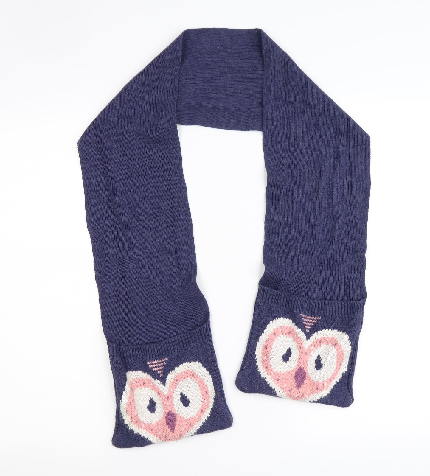Preworn  Blue  Knit Scarf Scarves & Wraps One Size  - Owl Pockets