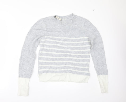 Oasis Womens Grey Striped  Pullover Jumper Size XS