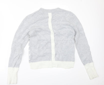 Oasis Womens Grey Striped  Pullover Jumper Size XS