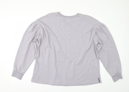 George Womens Grey   Pullover Sweatshirt Size L  - PUFF SLEEVE
