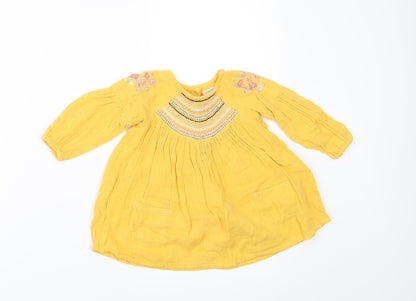 NEXT Girls Yellow   A-Line  Size 3-6 Months